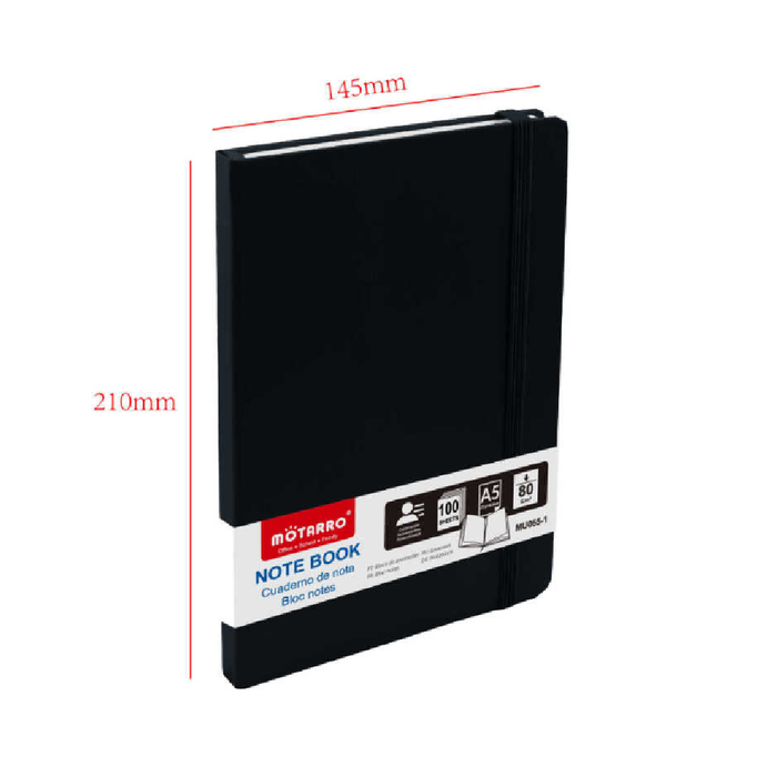 A5 Notebook 80g 100pages Black