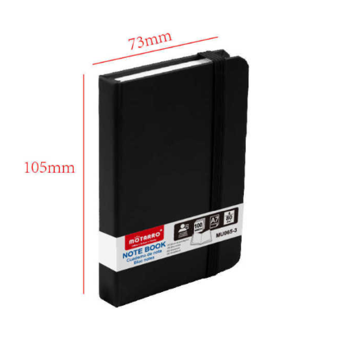 A7 Notebook 80g 100pages Black