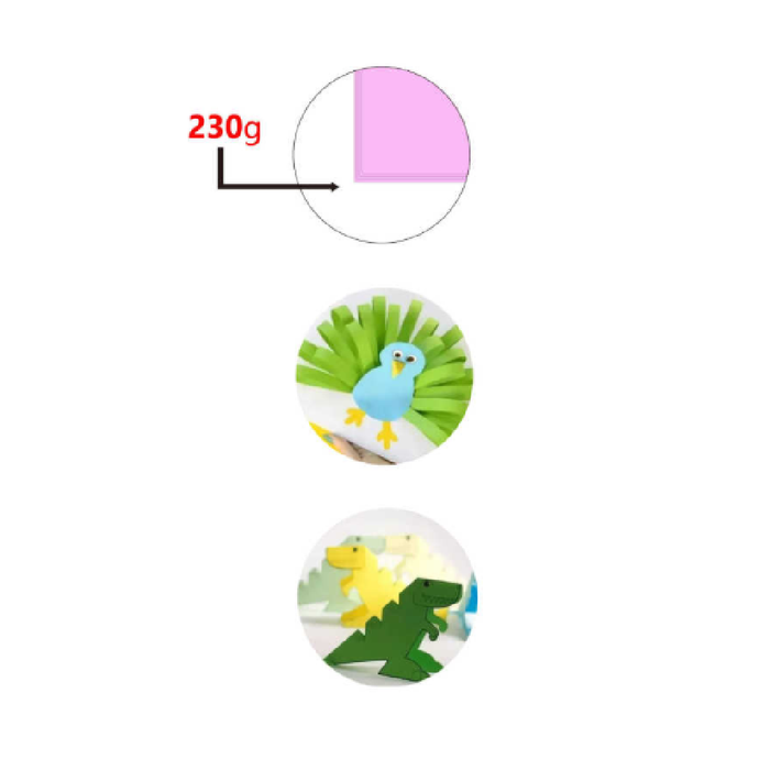 Cardboard 50 × 70cm 230g 25pcs Pink