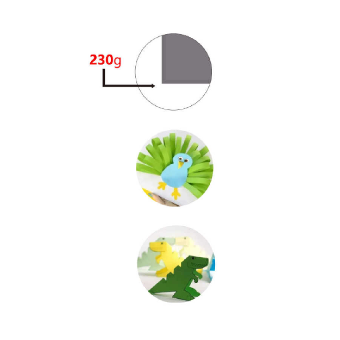 Cardboard 50 × 70cm 230g 25pcs Gray