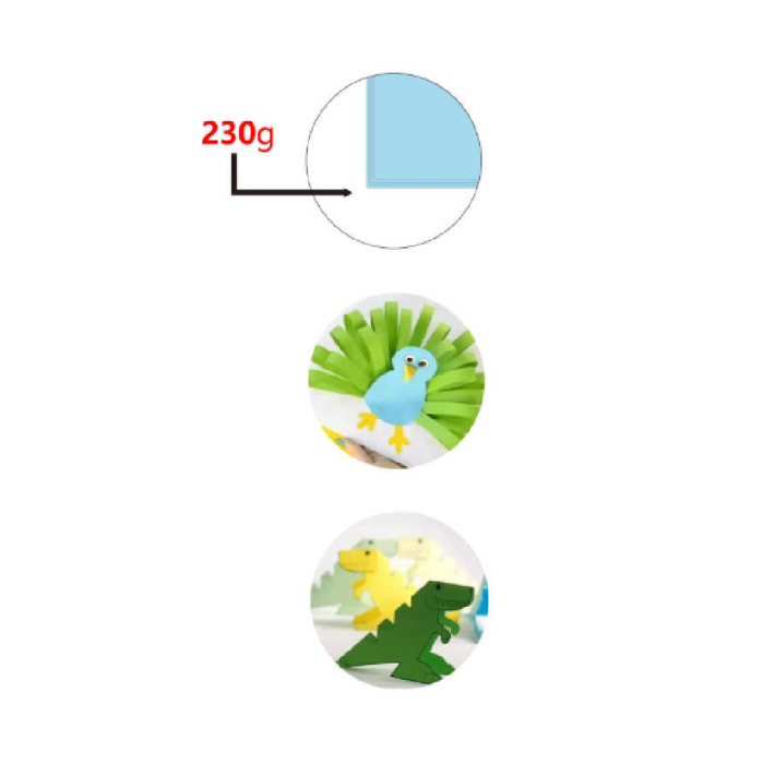 Cardboard 50 × 70cm 230g 25pcs Sky Blue