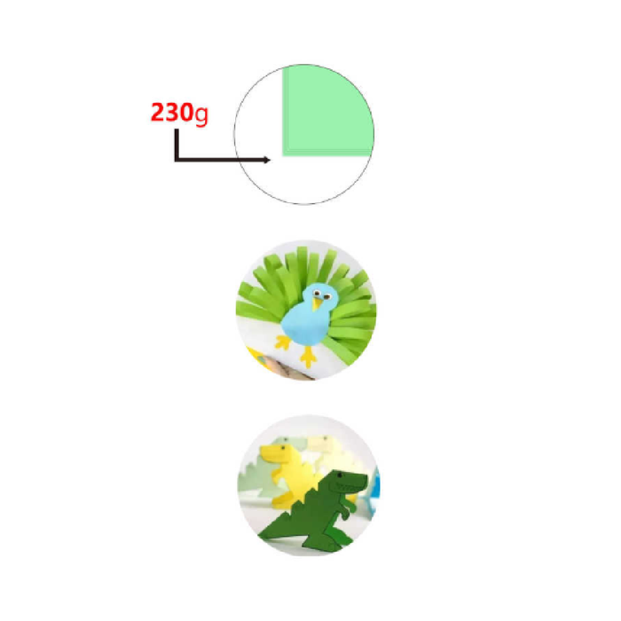 Cardboard 50 × 70cm 230g 25pcs Light Green