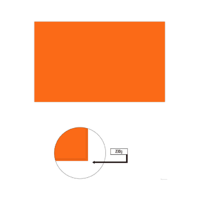 A4 Cardboard 230g 50pcs Orange
