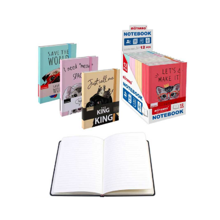 A5 Notebook 4 Assorted Pet 80g 100pages