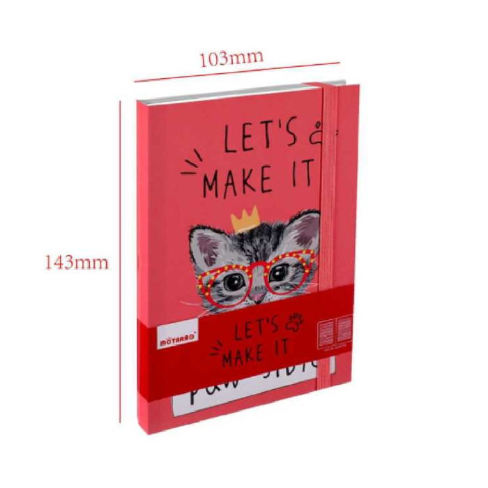 A6 Notebook 4 Assorted Pet 80g 100page