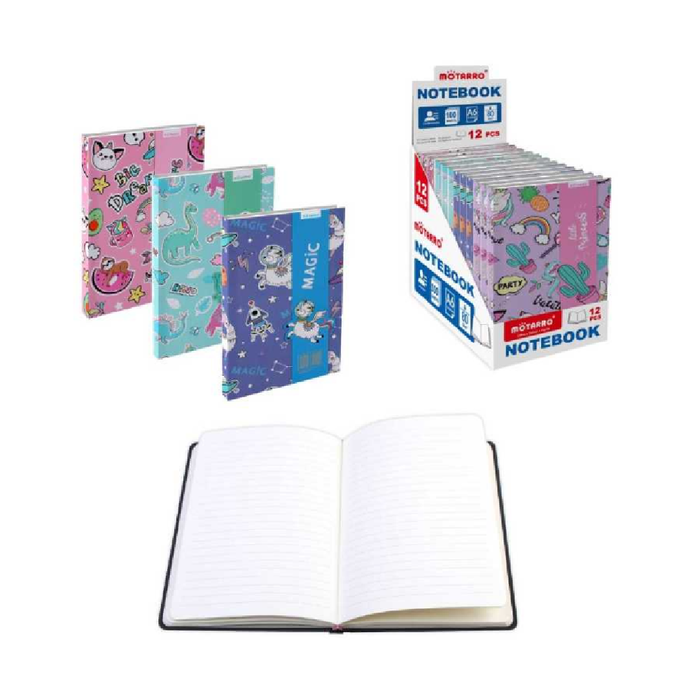 A6 Notebook 4 Assorted Cartoon 80g 100page