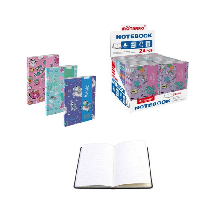 A7 Notebook 4 Assorted Cartoon 80g 100page