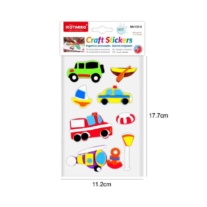 EVA Sticker Assorted Vehicles