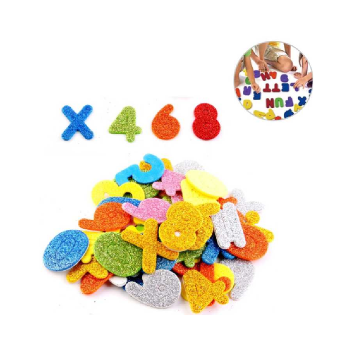EVA Sticker Assorted Glitter Numbers