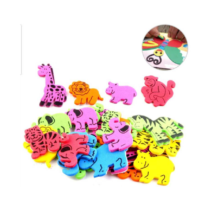 EVA Sticker Assorted Glitter Animals