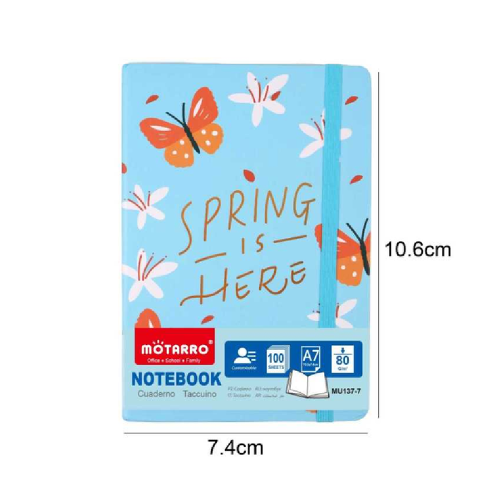 A5 Hard Cover Notebook Floral 80g 100pages