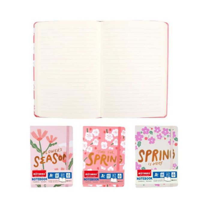 A5 Hard Cover Notebook Floral 80g 100pages