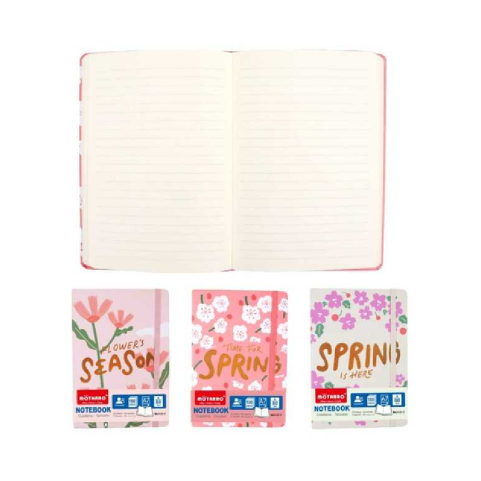 A7 Hard Cover Notebook Floral 80g 100pages