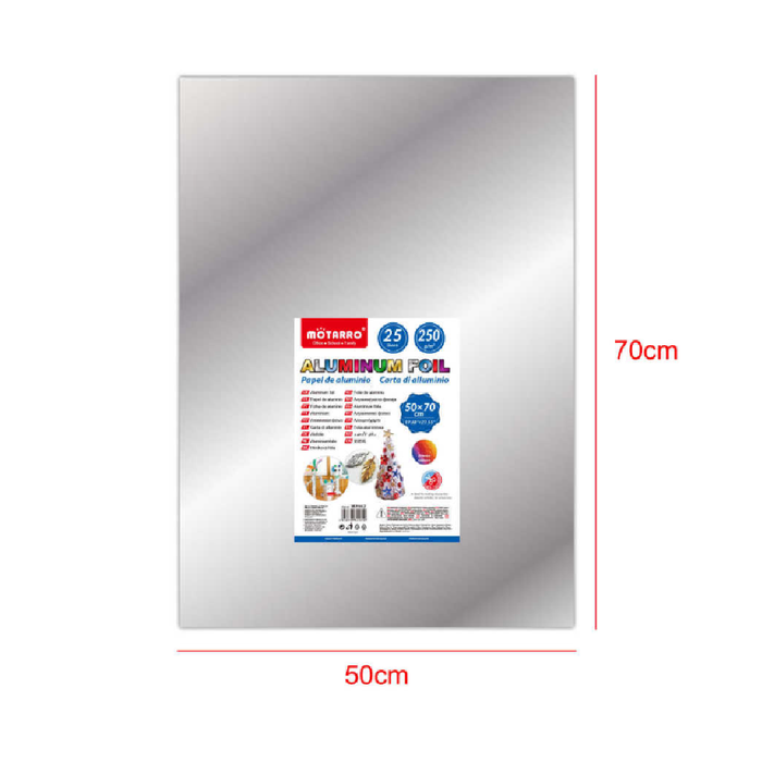 Foil Paper 50 × 70cm 250g 25pcs Silver