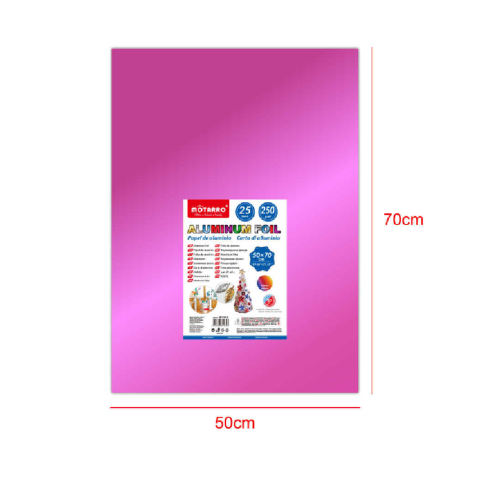 Foil Paper 50 × 70cm 250g 25pcs Hot Pink