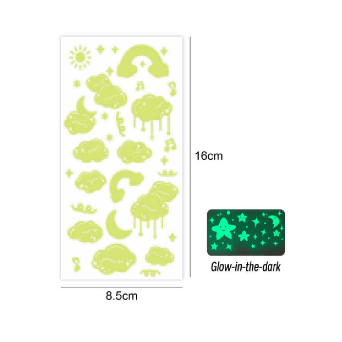 Glow in the Dark Stickers 85 × 160 Clouds