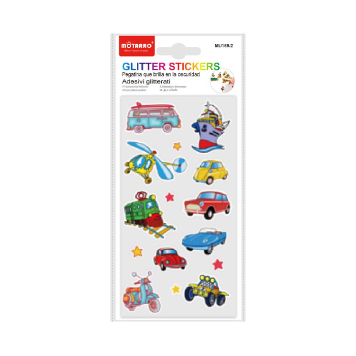 Glitter Stickers 85 × 160 Vehicles