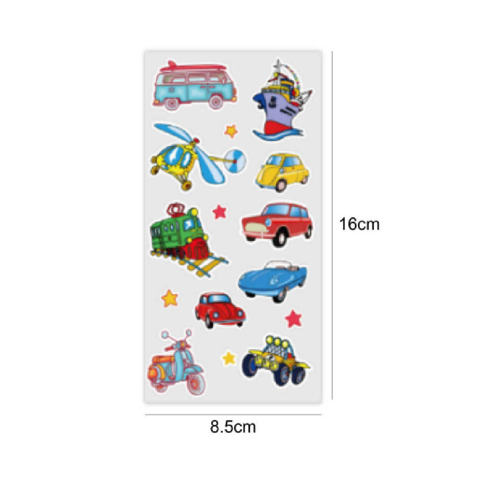 Glitter Stickers 85 × 160 Vehicles