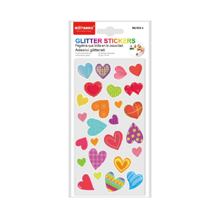 Glitter Stickers 85 × 160 Hearts