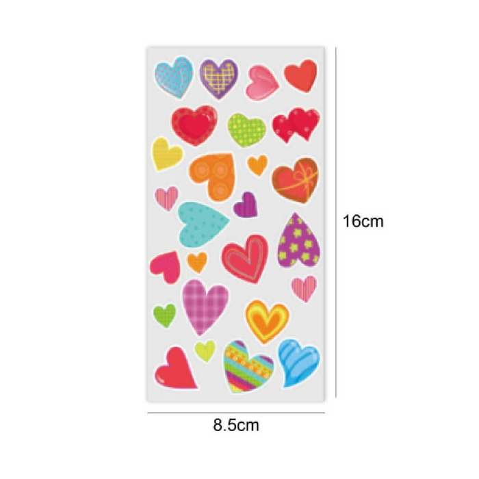 Glitter Stickers 85 × 160 Hearts