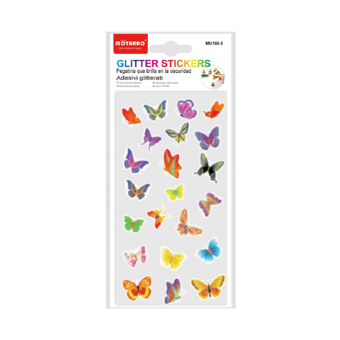 Glitter Stickers 85 × 160 Butterflies