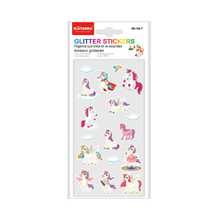Glitter Stickers 85 × 160 Unicorns