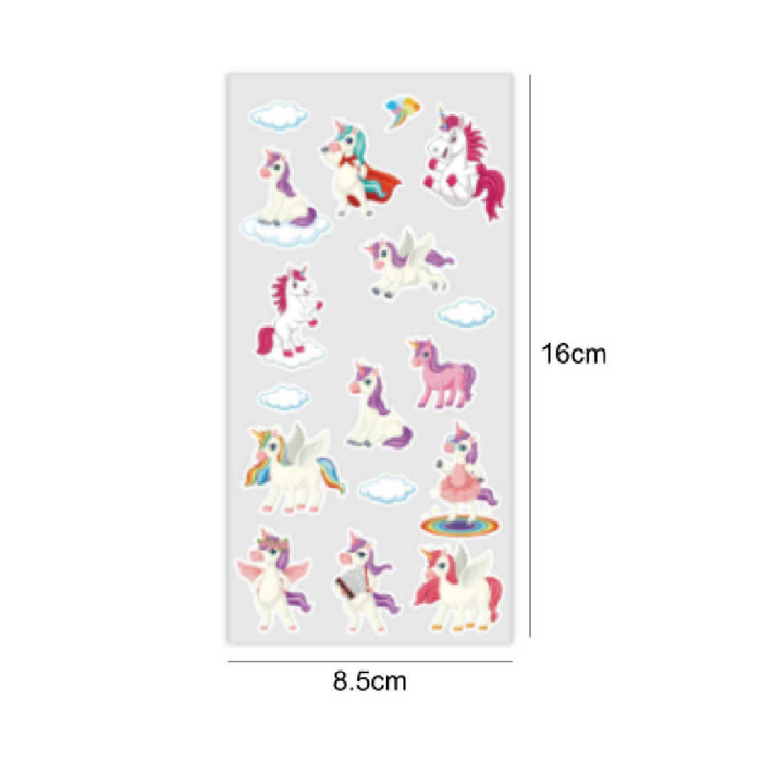 Glitter Stickers 85 × 160 Unicorns
