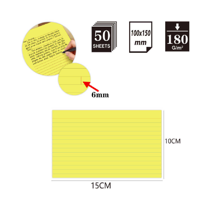 Colored Record Card 10 × 15cm 180g 50pcs