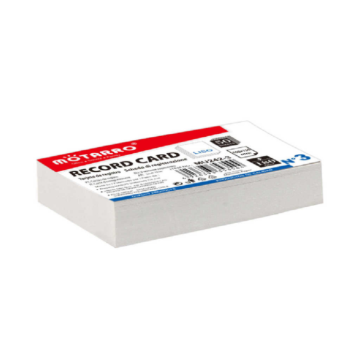 Record Card 10 × 15cm 180g 50pcs Plain