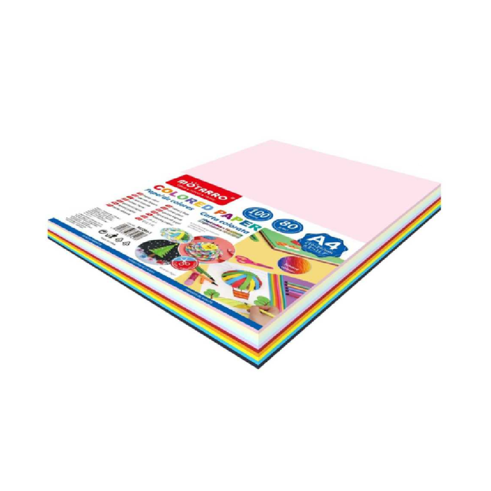 A4 Color Paper 80g 100pcs 10 Colors Assorted
