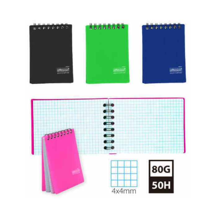 3.3 × 5" PP Cover Top Spiral Notebook 80g 50pages