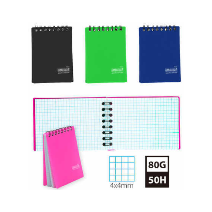 3 × 4" PP Cover Top Spiral Notebook 80g 50pages