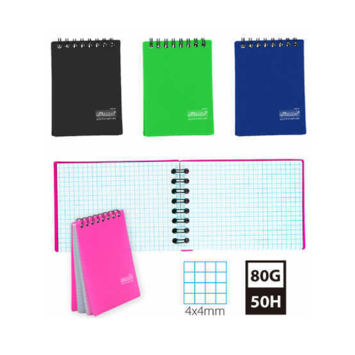 4 × 6" PP Cover Top Spiral Notebook 80g 50pages