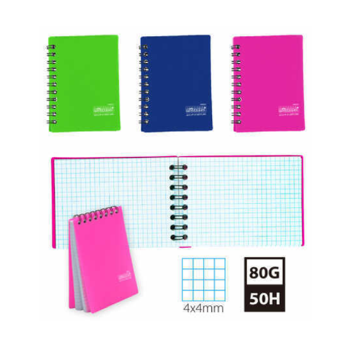 3 × 4" PP Cover Left Side Spiral Notebook 80g 50pages