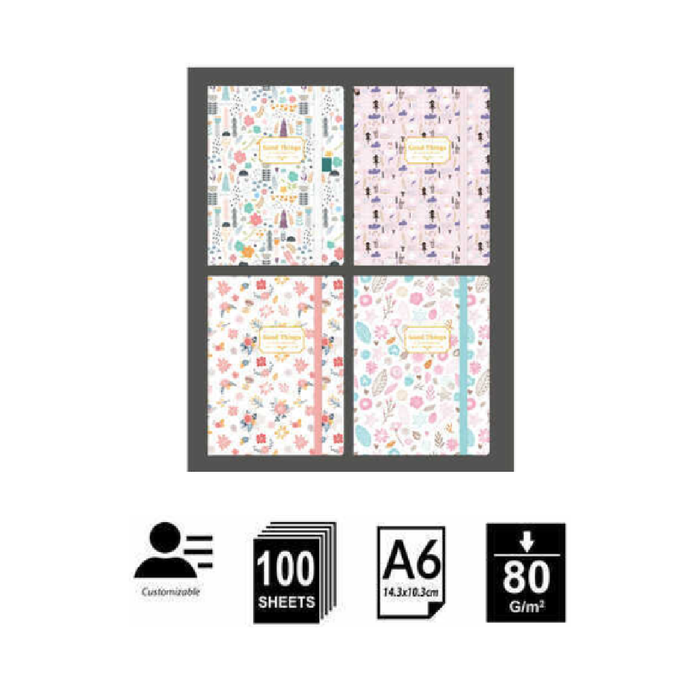 A6 Little Flower Notebook 80g 100p