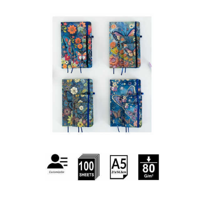 A5 Butterfly Notebook 80g 100p