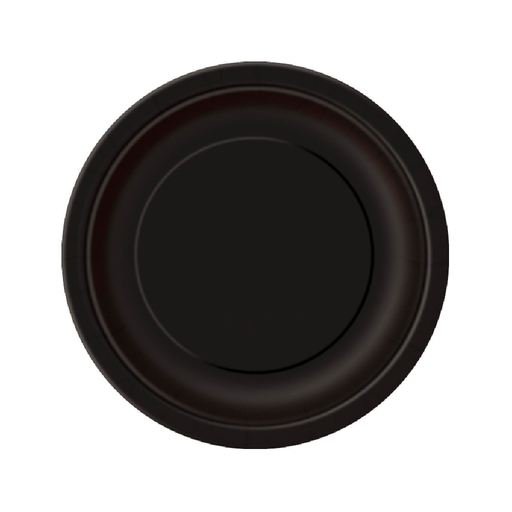 Midnight Black 8 x 18cm (7") Paper Plates
