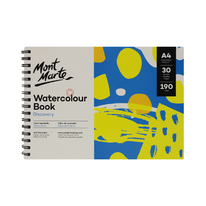 Monte Marte Watercolour Book A4 | 30 Sheets | 190 GSM