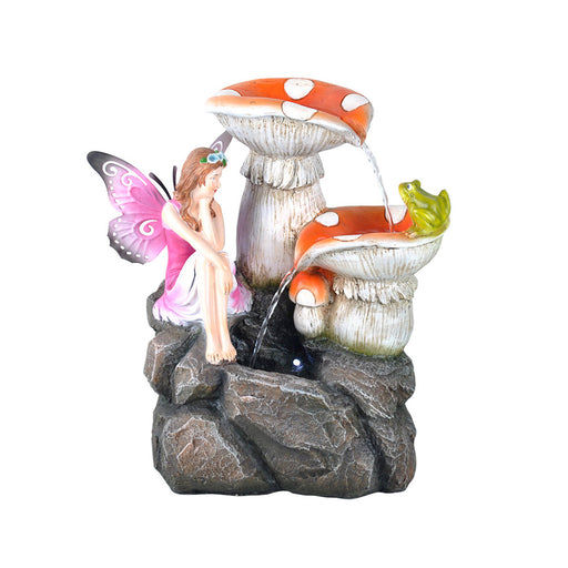 Mushroom Fairy Frog - Fountains &amp; Water Features by Casaliving