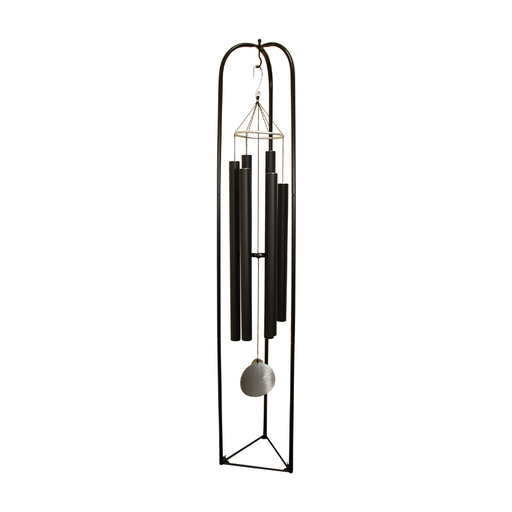 Nature's Melody Black Tuned Wind Chime with Stand - Wind Chimes by Casaliving&nbsp;