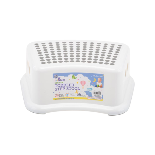 Non-Slip Step Stool White | Bathroom Stool