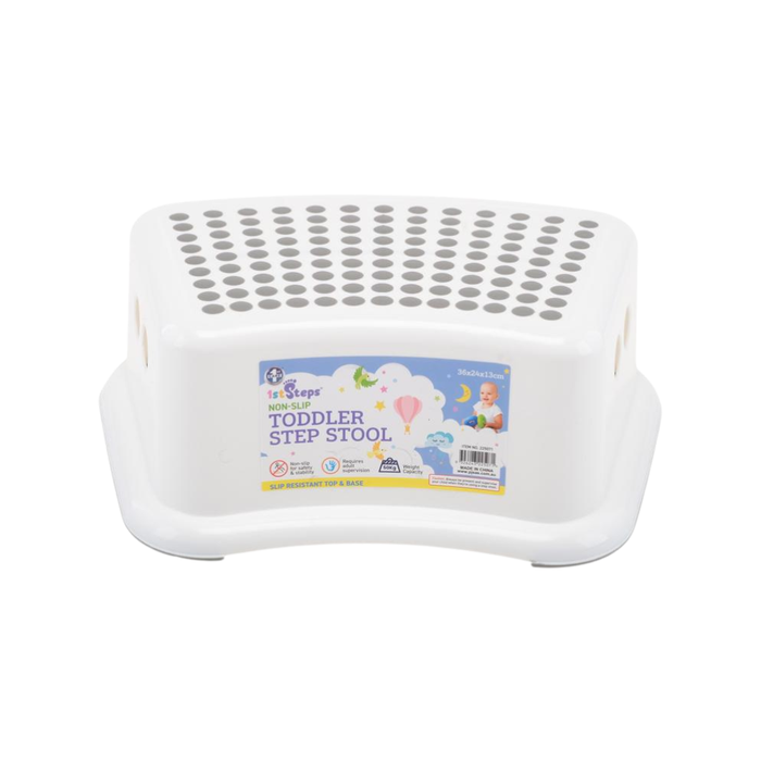 Non-Slip Step Stool White | Bathroom Stool