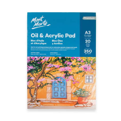 Oil & Acrylic Pad A3 350gsm 20 Sheets