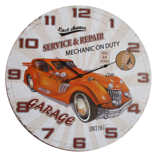 Orange Vintage Car Wall Clock | Clocks and Wall clocks by Casaliving&nbsp;