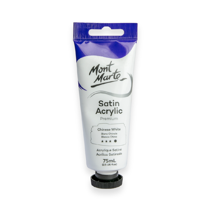 Satin Acrylic 75ml - Chinese White