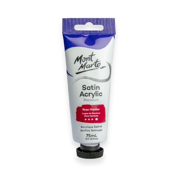 Satin Acrylic 75ml - Rose Madder