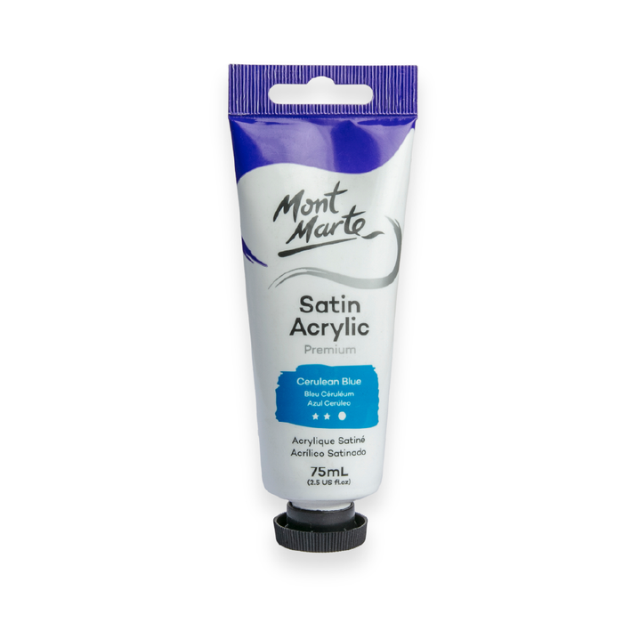 Satin Acrylic 75ml - Cerulean Blue