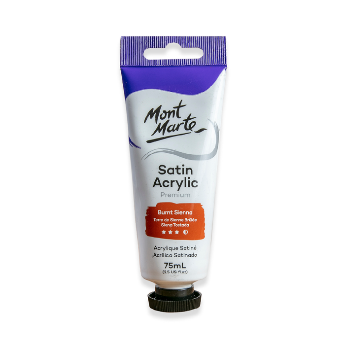 Satin Acrylic 75ml - Burnt Sienna