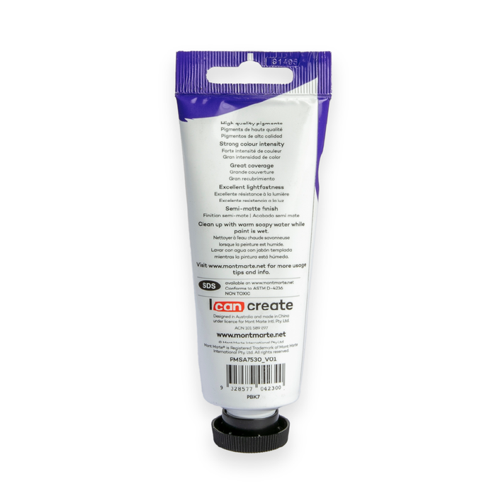 Satin Acrylic 75ml - Lamp Black