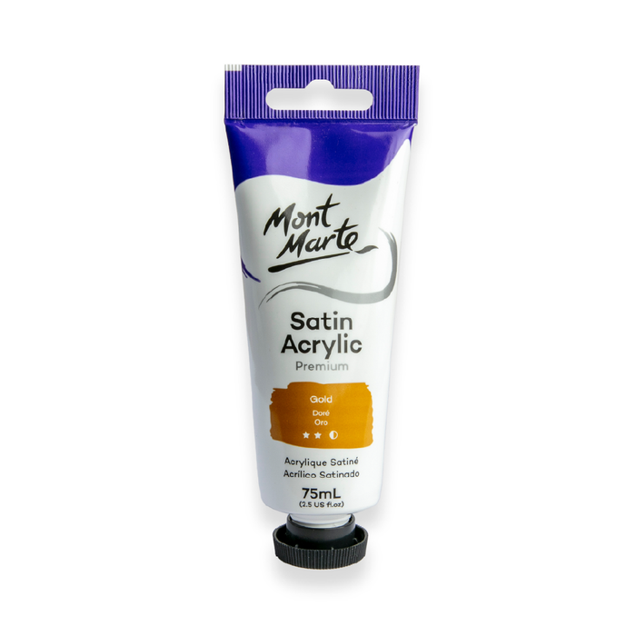 Satin Acrylic 75ml - Gold